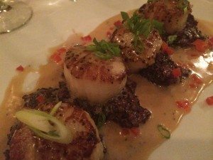The scallops were absolutely superb. 
