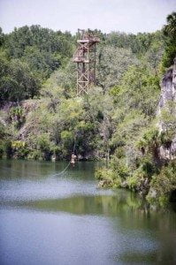 One of the longer zip lines on the full zip tour.