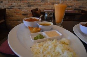 The lunch plate during a recent visit to Saffron was amazing!