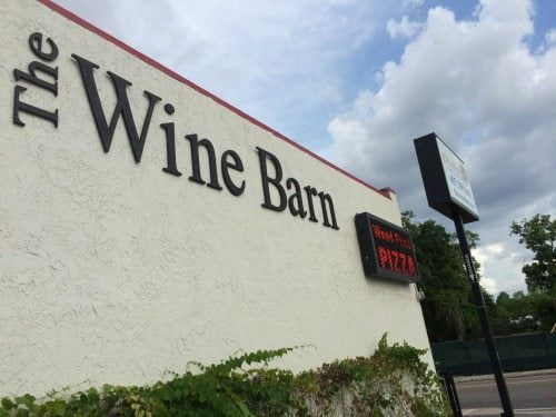 The Wine Barn - exterior sign