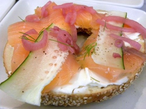 salmon bagel