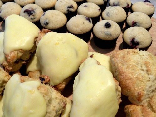 Blue Bird Bake Shop's famous scones and muffins