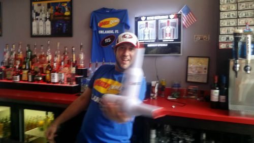 Bartender CJ puts on quite a show while mixing drinks at WhirlyDome