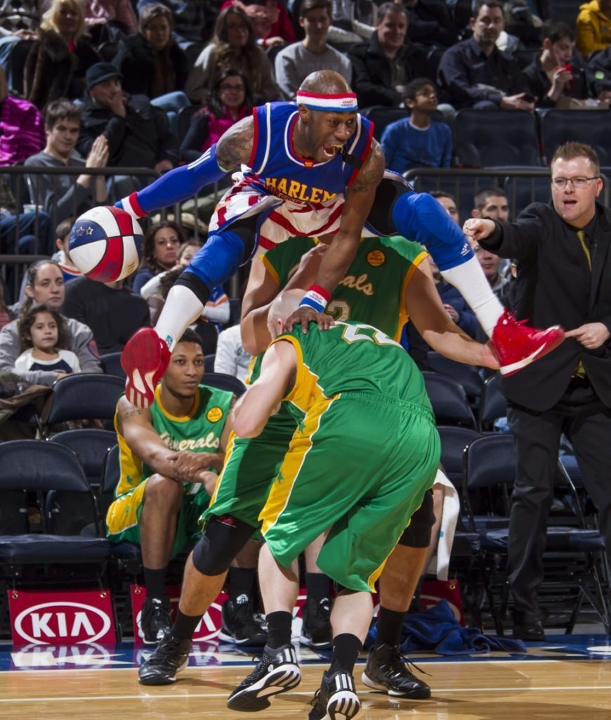 January 5, 2015: The Harlem Globtrotters perform at Madison Square Garden in New York City.