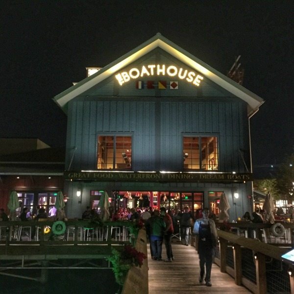 The Boathouse features waterfront dining, boat tours, and live music
