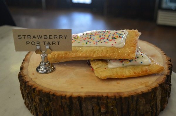 Sugar fanatics will relish the addition of house-made Strawberry Pop Tarts ($2.75), flaky house pie crust filled with gooey strawberry filling and topped with a vanilla glaze and rainbow sprinkles; and