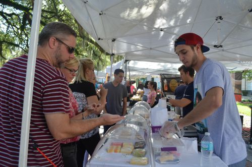 Gourmet cheese at the Orlando Farmers Market, Sundays at Lake Eola Park