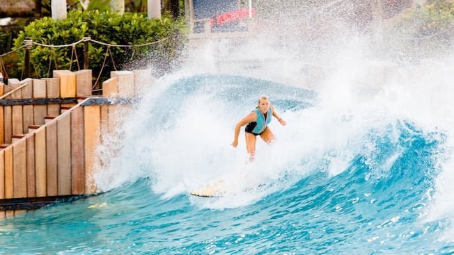 Surfing lessons at Typhoon Lagoon