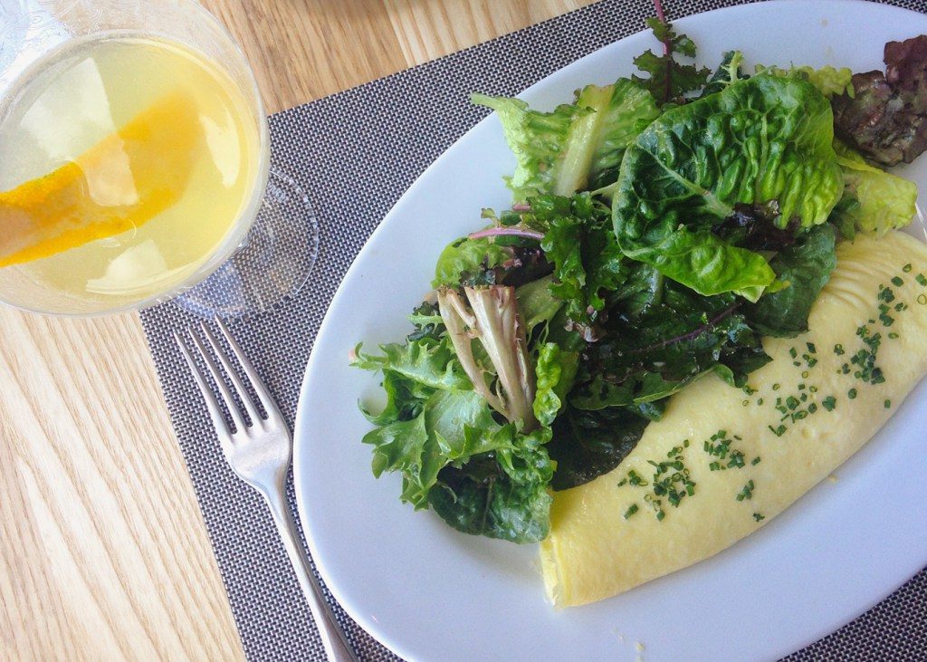 Fine herb omelet and DC Corpse Reviver cocktail for Sunday brunch at Dovecote