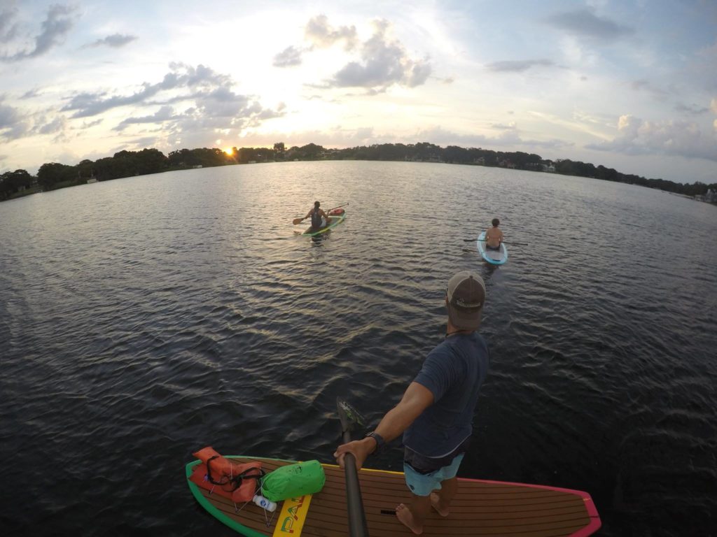 Paddleboard Orlando sunset paddle