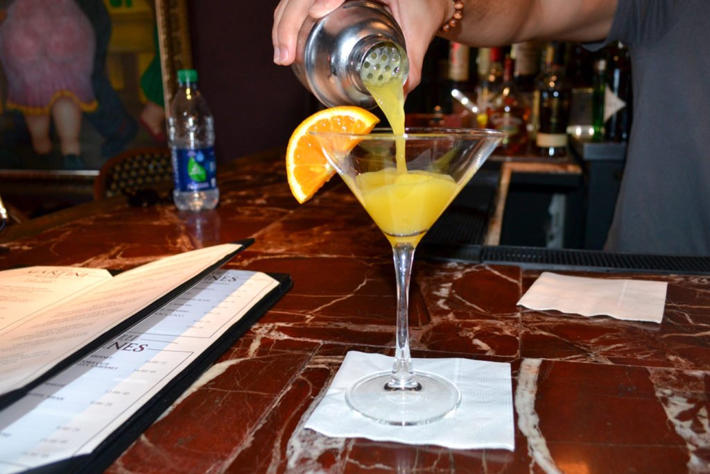 Mango martini from Tini Martini Bar in St. Augustine