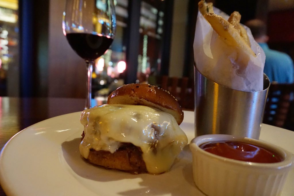 Caramelized Onion Burger at Wagyu & Wine at The Capital Grille