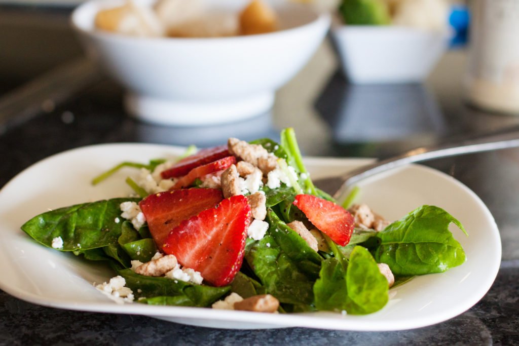 Strawberry pecan salad at The Melting Pot Orlando