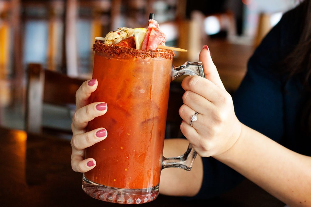 Michelada brunch cocktail at Pizza Bruno