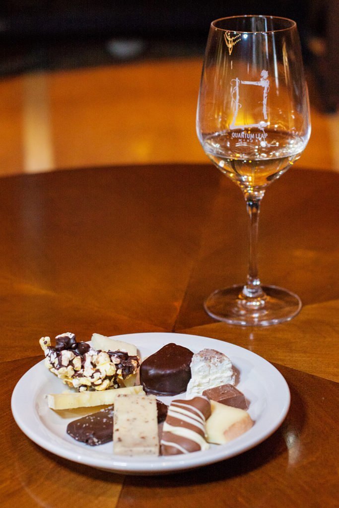 Wine Cheese and Chocolate perfectly paired at Quantum Leap Winery