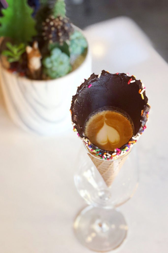 Foxtail's Farmhouse Coffee Cone Latte