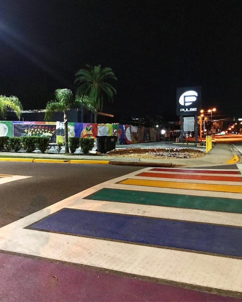 Pulse rainbow crosswalk by @orlandoissleeping