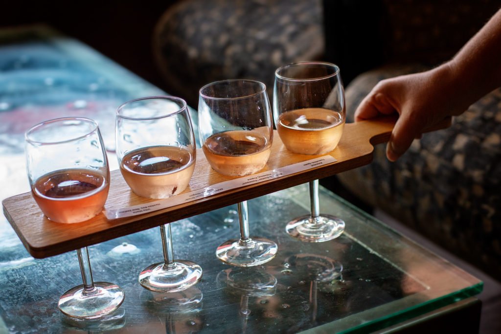 The Parkview Winter Park brunch rosé flight