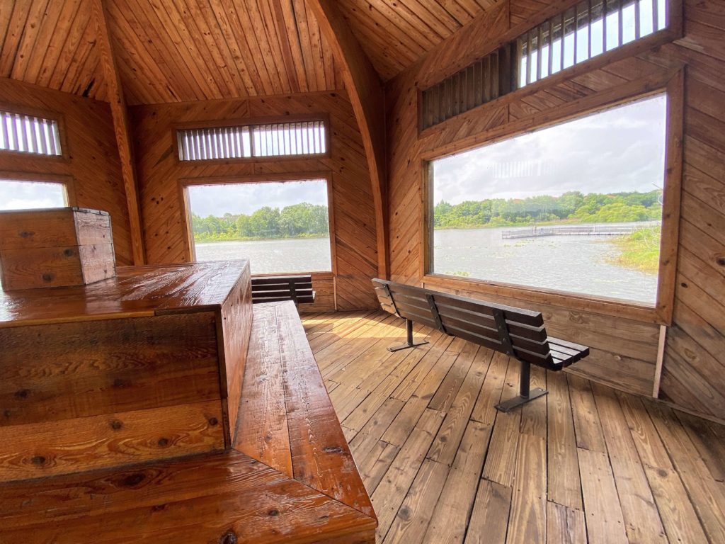 Inside Window on the Lake Pavilion at Lake Lotus Park