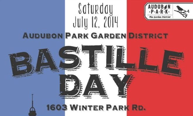 Audubon Park Garden District’s Sixth Annual Bastille Day Celebration: July 12