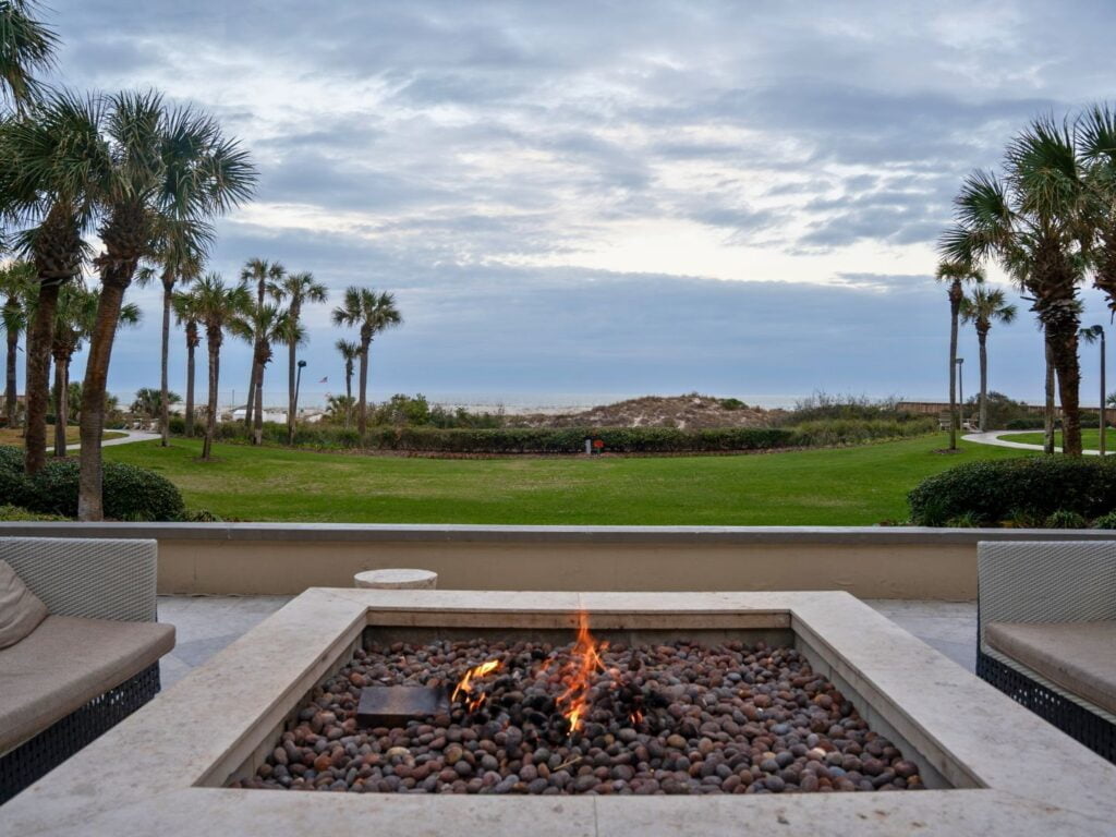 Fire Pit at Ritz Carlton Amelia Island Florida 