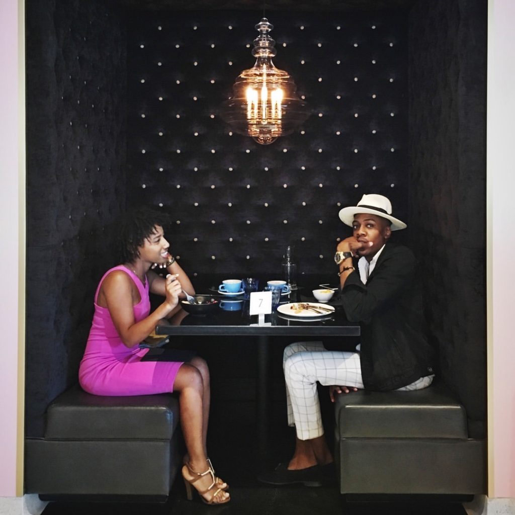 The Glass Knife Winter Park date night booth