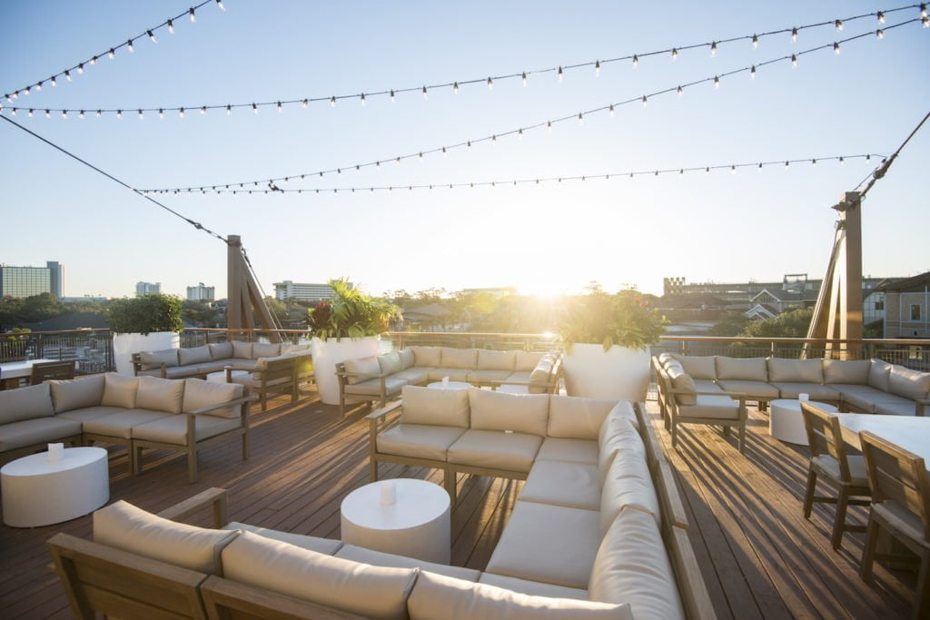 Rooftop deck at Paddlefish Disney Springs