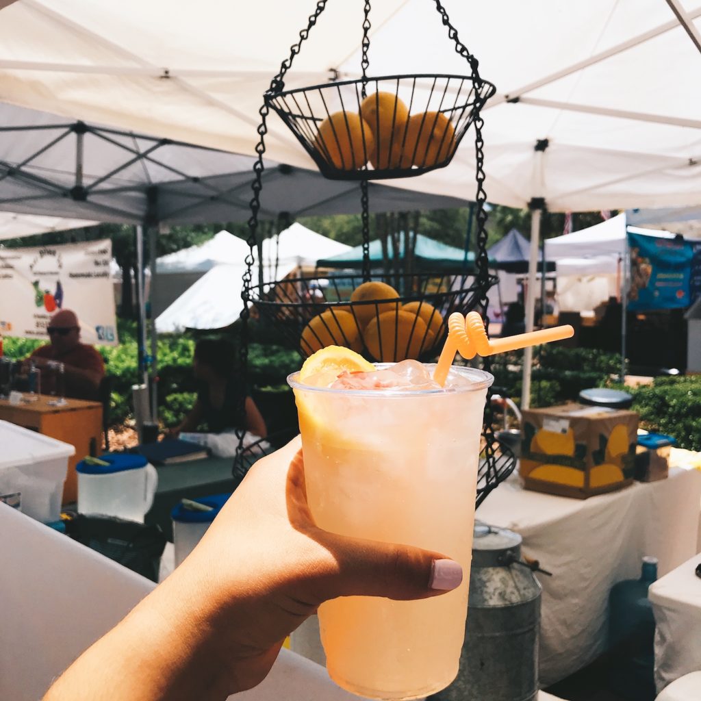 Fresh lemonade at the Winter Garden Farmer's Market