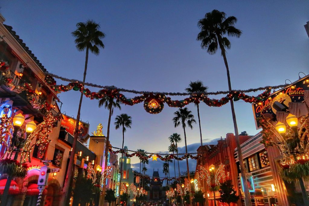 Hollywood Boulevard decorations at Disney's Hollywood Studios