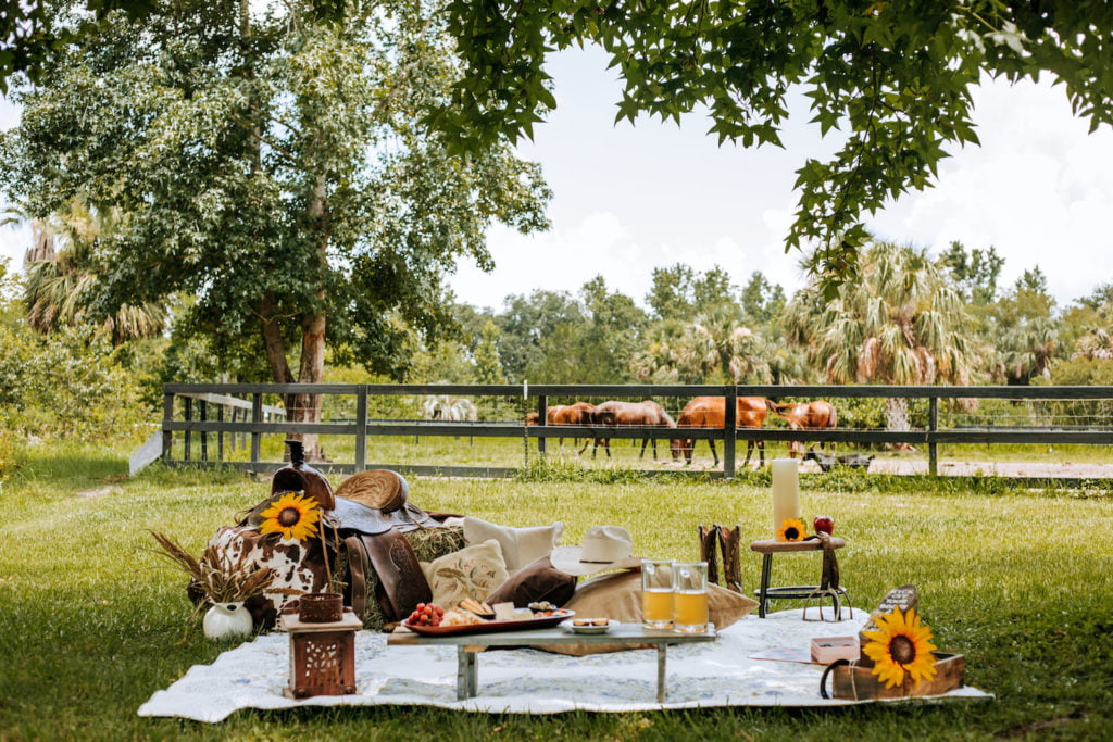 Hidden Palms Ranch gourmet picnic and trail ride