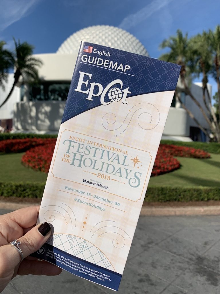 Epcot's Festival of the Holidays 2018 event map