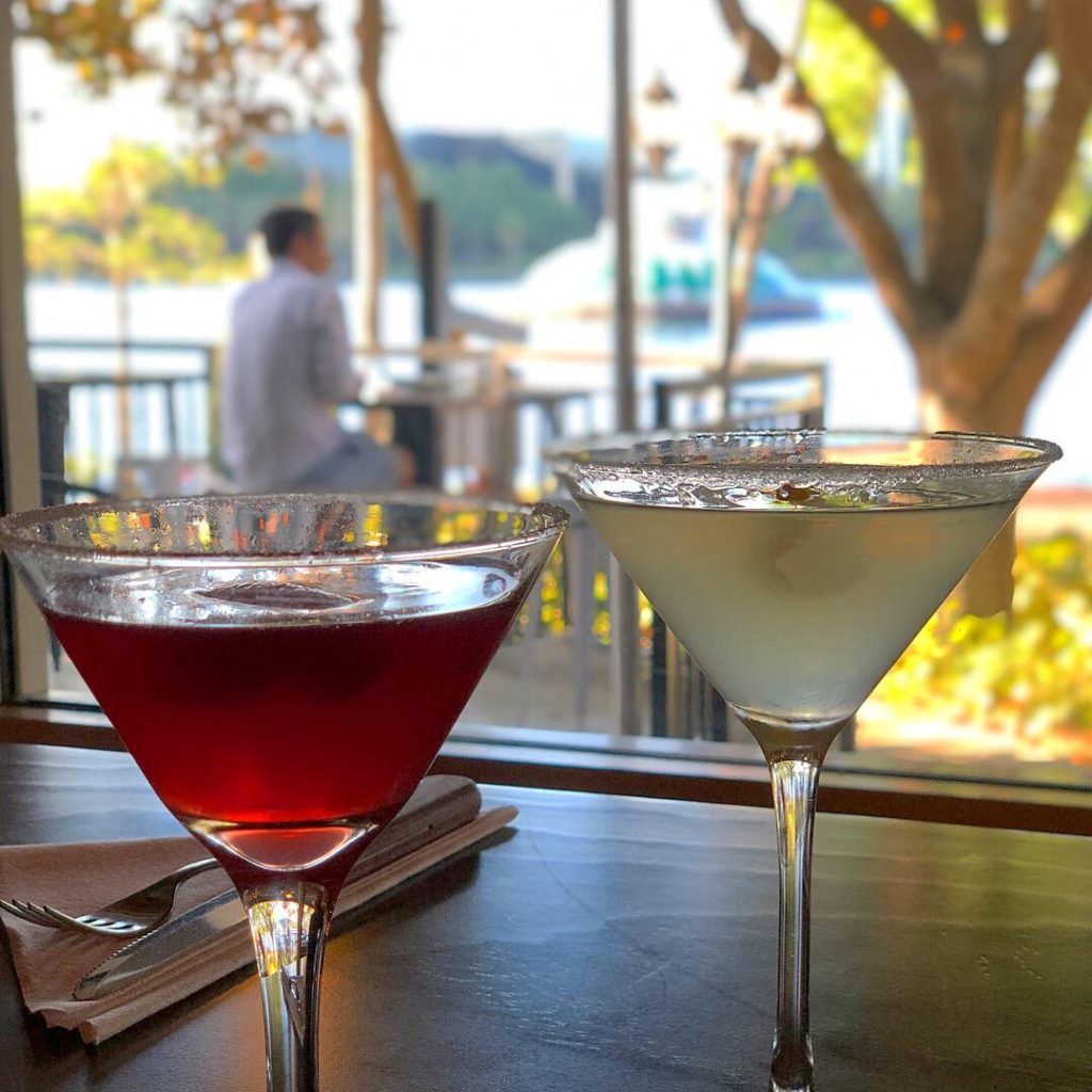 Limoncello drinks on Lake Eola at Tre Bambine