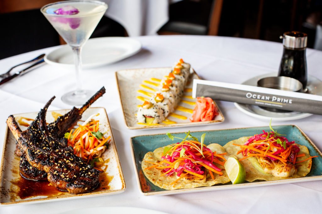 Ocean Prime Orlando happy hour spread