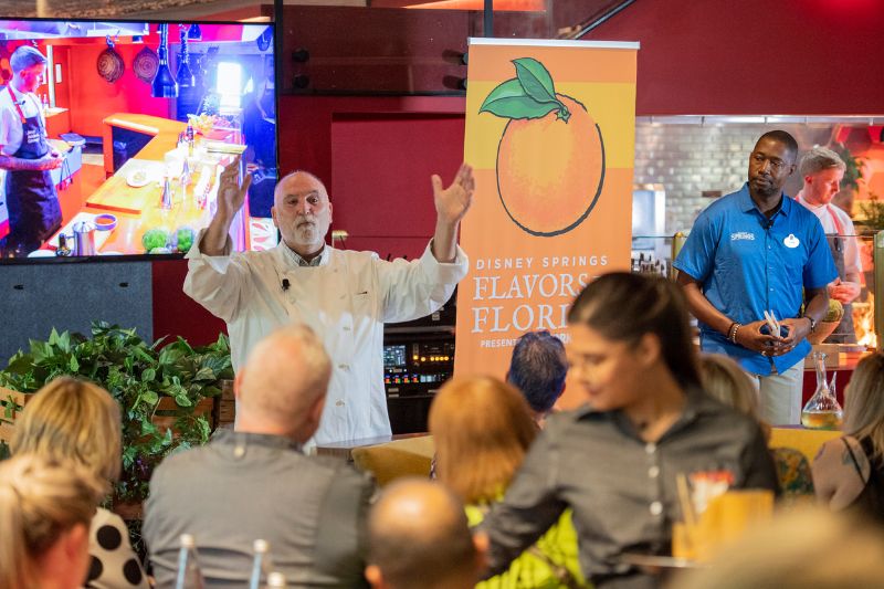 Chef Jose Andres hosts a demonstration at Flavors of Florida Disney Springs 2023 (Kent Phillips, Photographer)