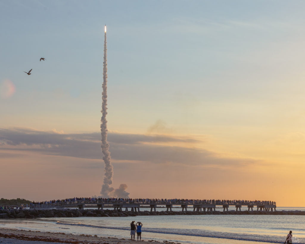 Rocket launch from Jetty Park