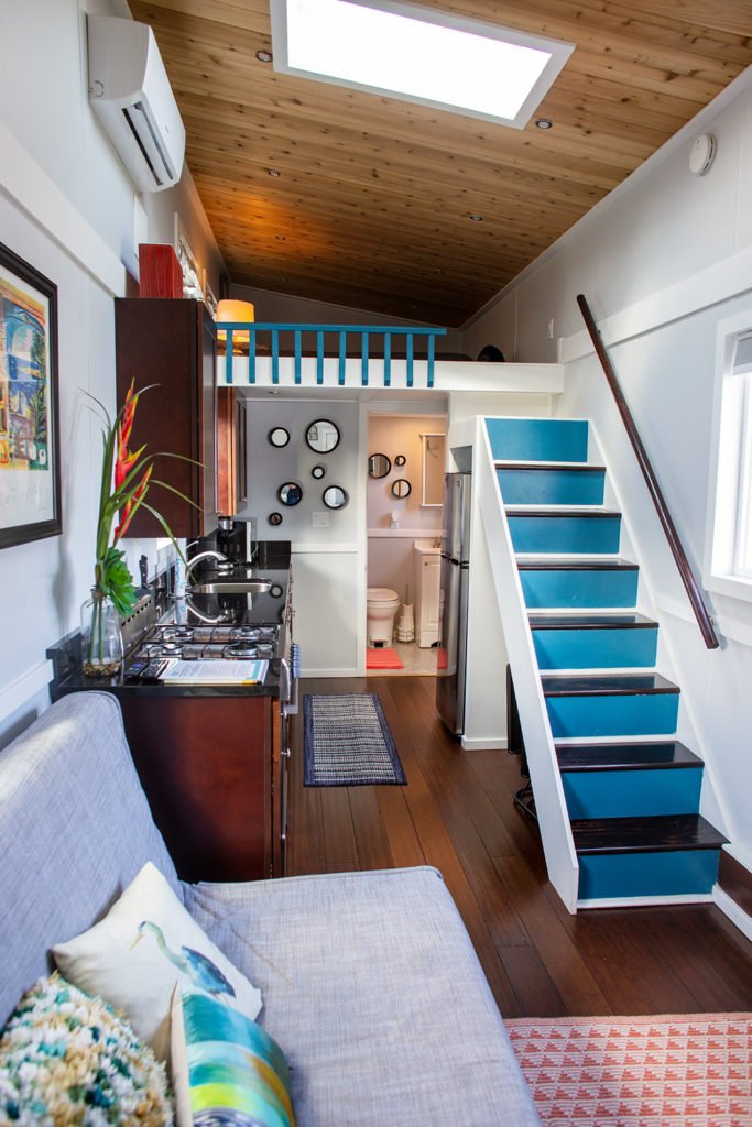 The Blue Heron tiny home interior at Orlando Lakefront Tiny Home Community
