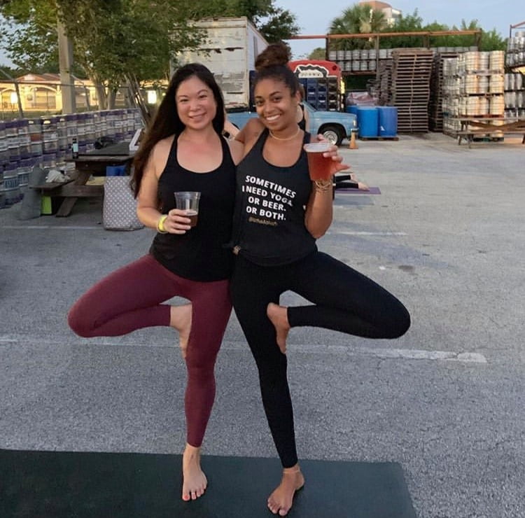 Boozy Yoga in Orlando - Yoga Under the Stars at Orlando Brewing