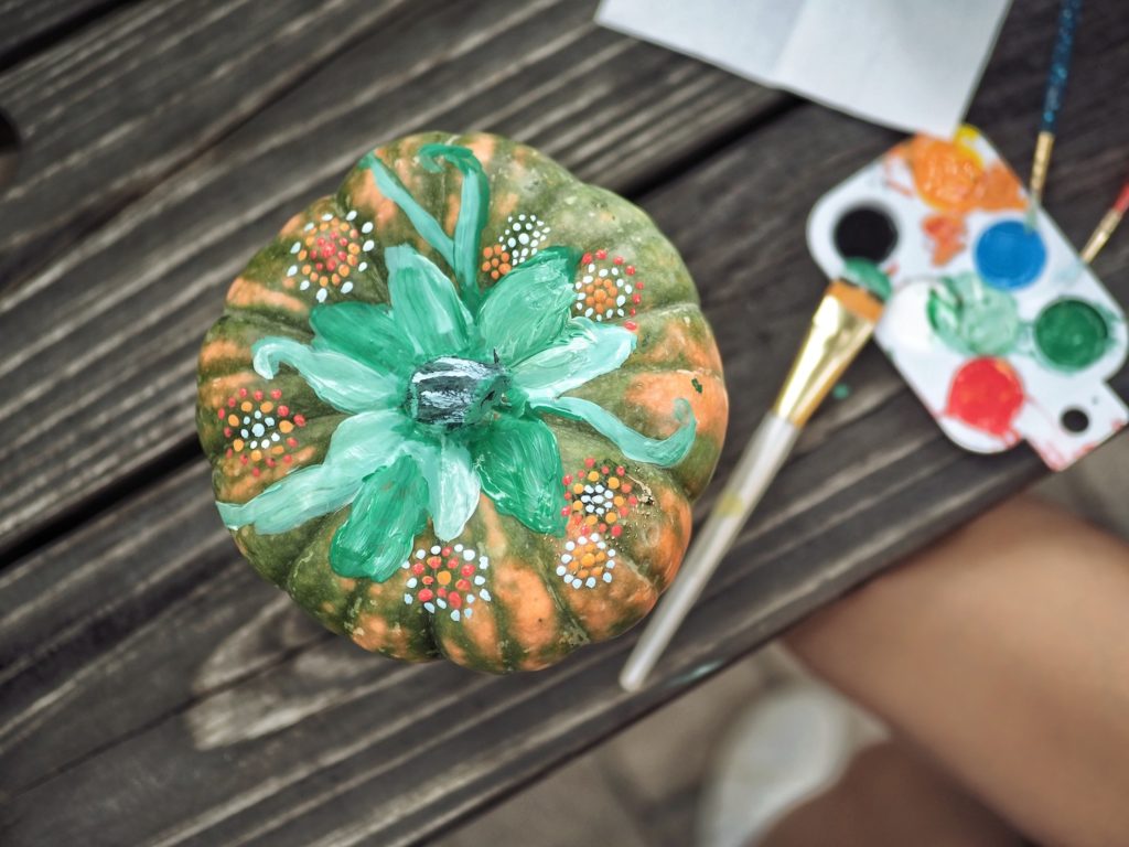 Pumpkin painting at Fall o the Farm at Grande Lakes Orlando