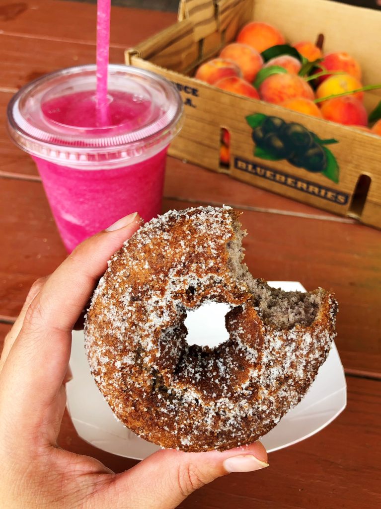 Southern Hill Farms blueberry donuts and frozen blueberry lemonade