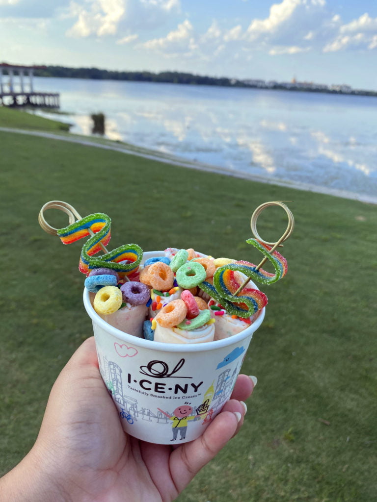 Rolled ice cream from ICENY in Baldwin Park