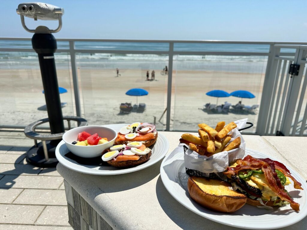 Lox and Bagel and Hangover Burger Hard Rock Hotel Daytona Beach Brunch