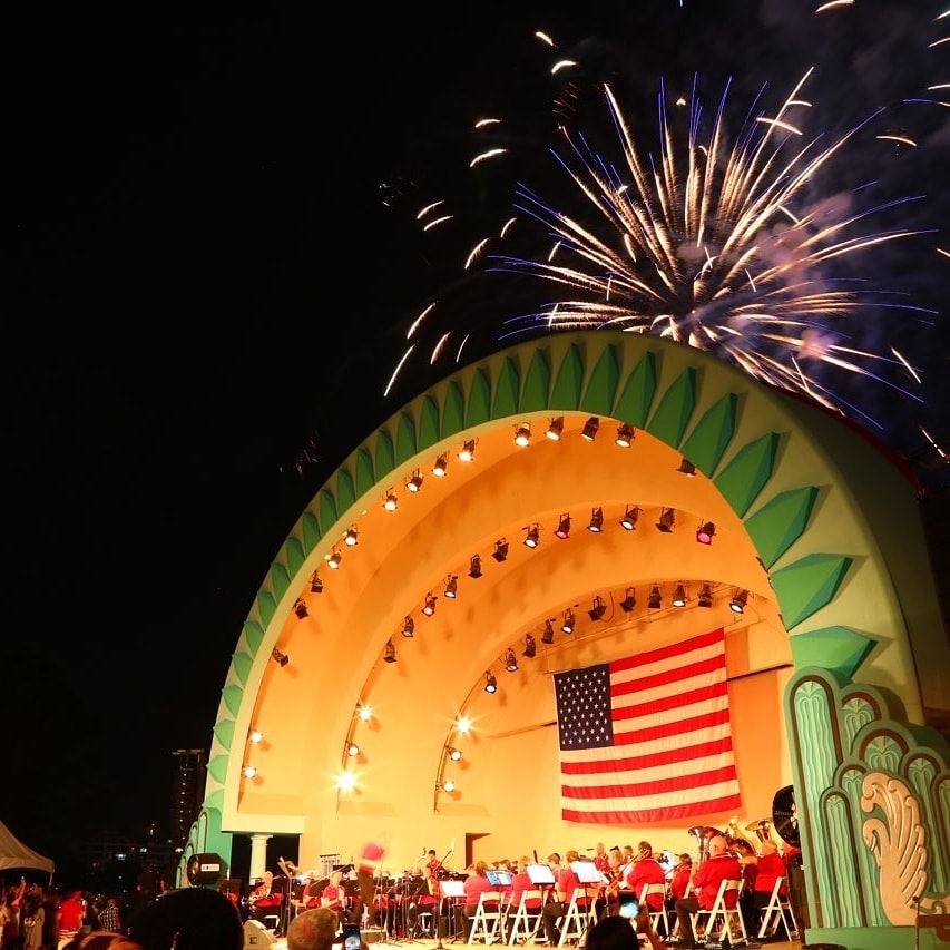 4th of July Fireworks at the Fountain Lake Eola