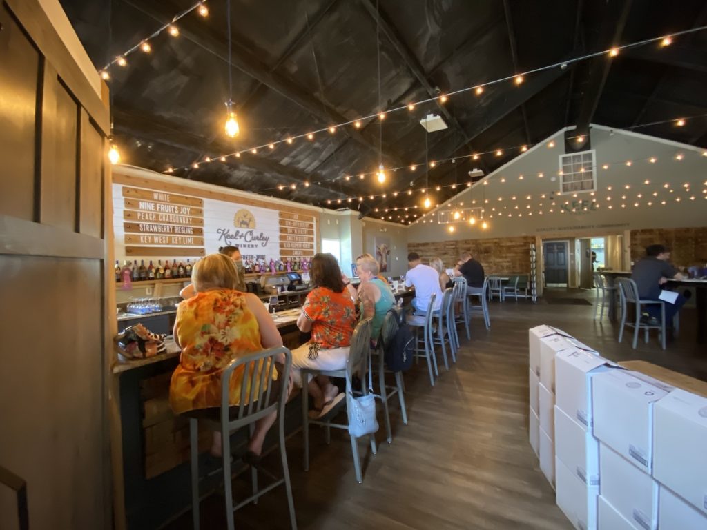 Indoor tap room at Keel Farms