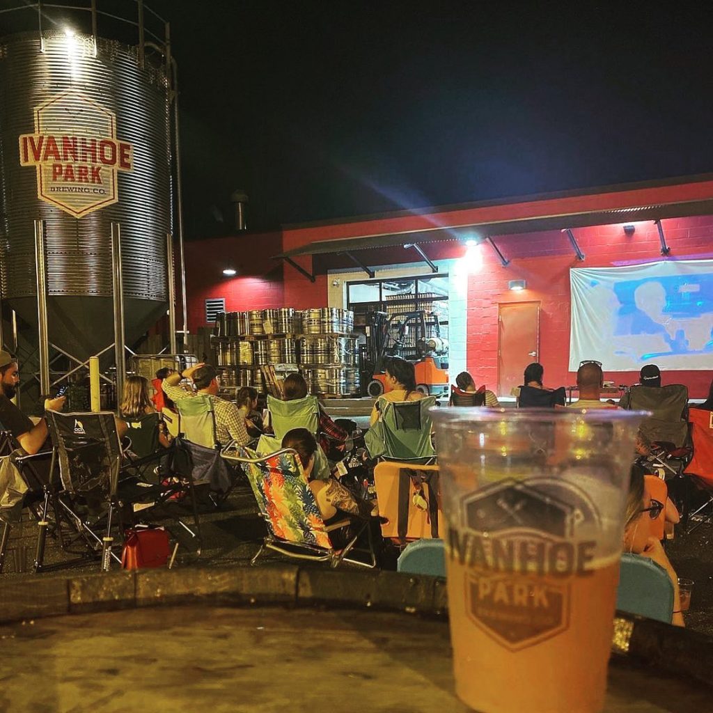 Ivanhoe Park Brewing Company free outdoor movies
