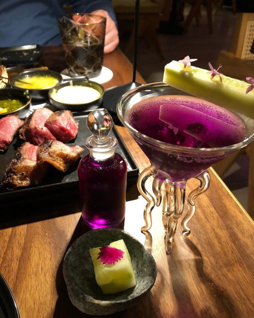 The Kraken is a purple hued Mocktail at Salt and The Cellar 