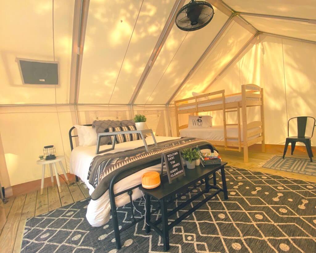 Inside Timberline Tampa Glamping Site 25