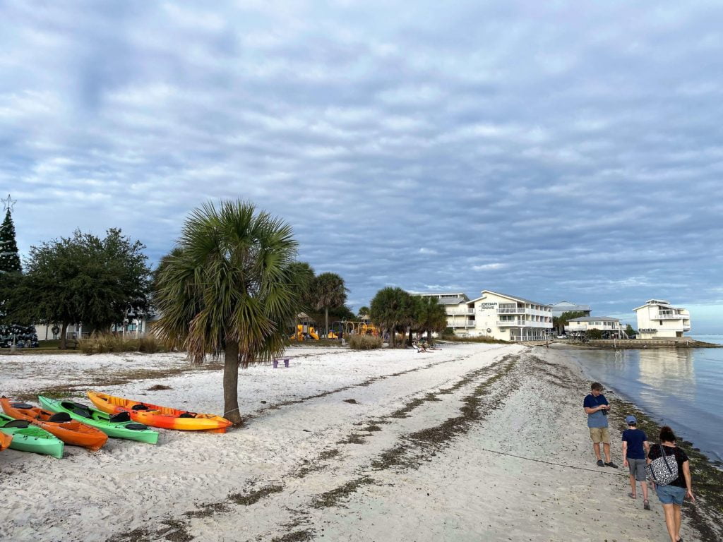 Kayaks at City Beach Cedar Key