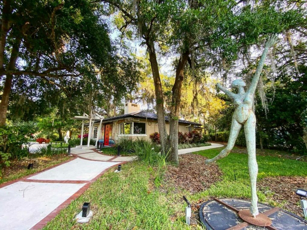 The art house and outdoor sculpture at Lake Concord Park Casselberry