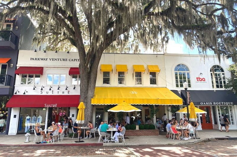 Looking at Briar Patch Restaurant on Park Avenue Winter Park Florida