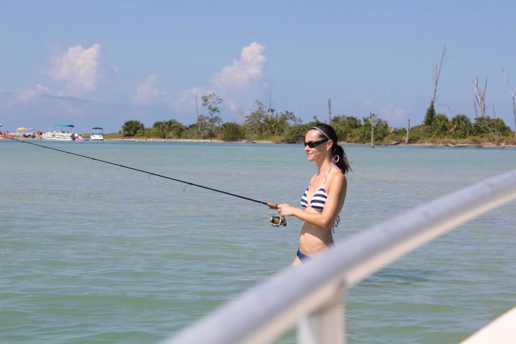 Fishing at Stump Pass Beach Park 